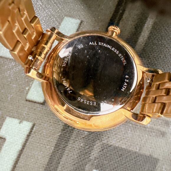 Fossil Jacqueline Rose Gold Stainless Steel Watch, Model ES3546 main image 6